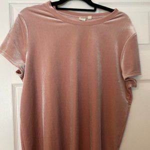 Gap Pink-Wash Velvet Top